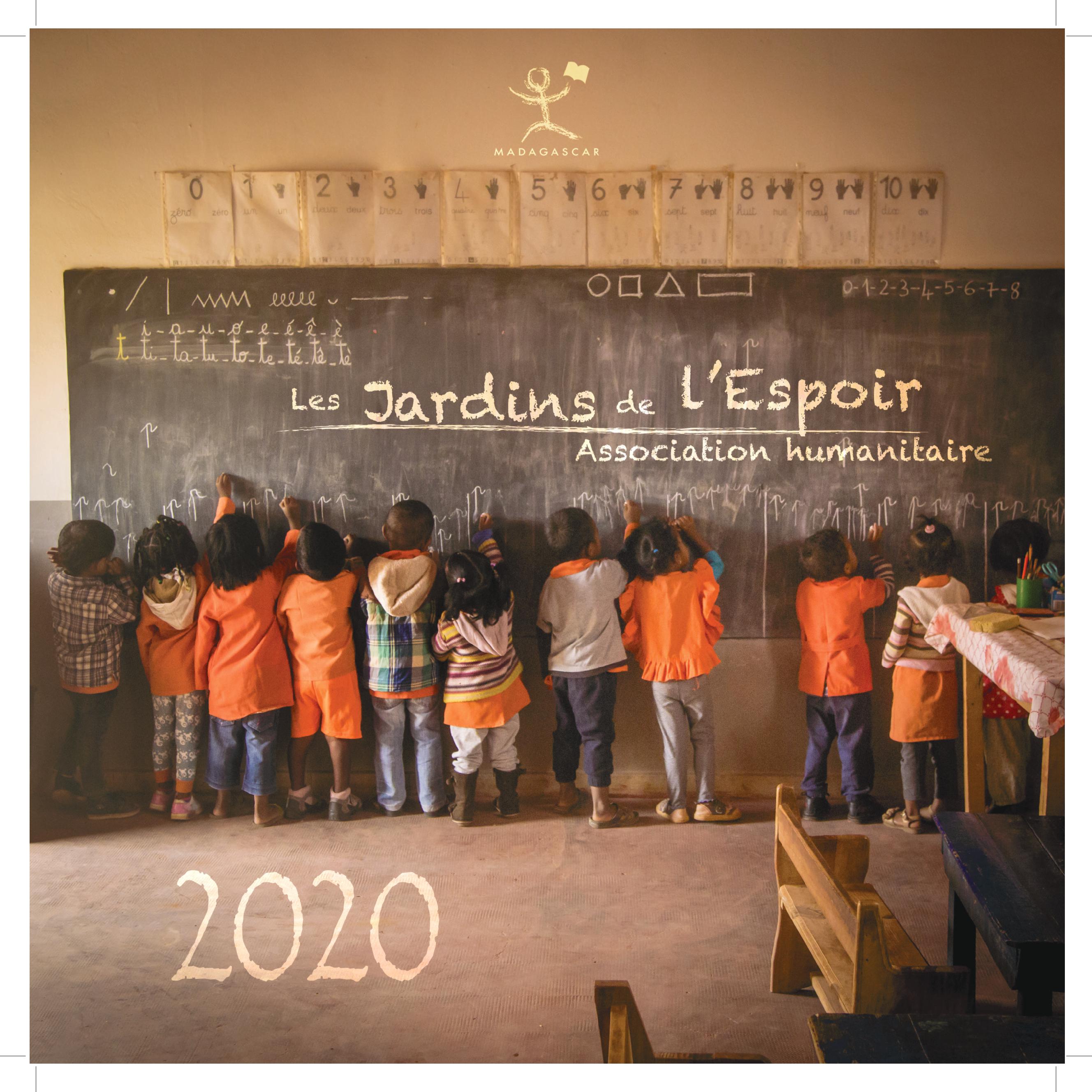 calendrier JDE 2020, prix 10€, frais de l'envoi par courrier 3.50€